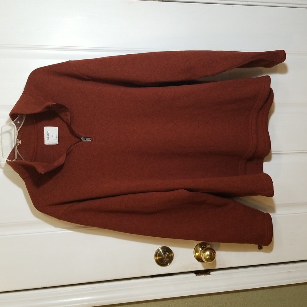 Old Navy men's orange fleece sweater.  XXL